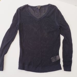 Banana Republic Cotton Mesh V-neck Sweater
